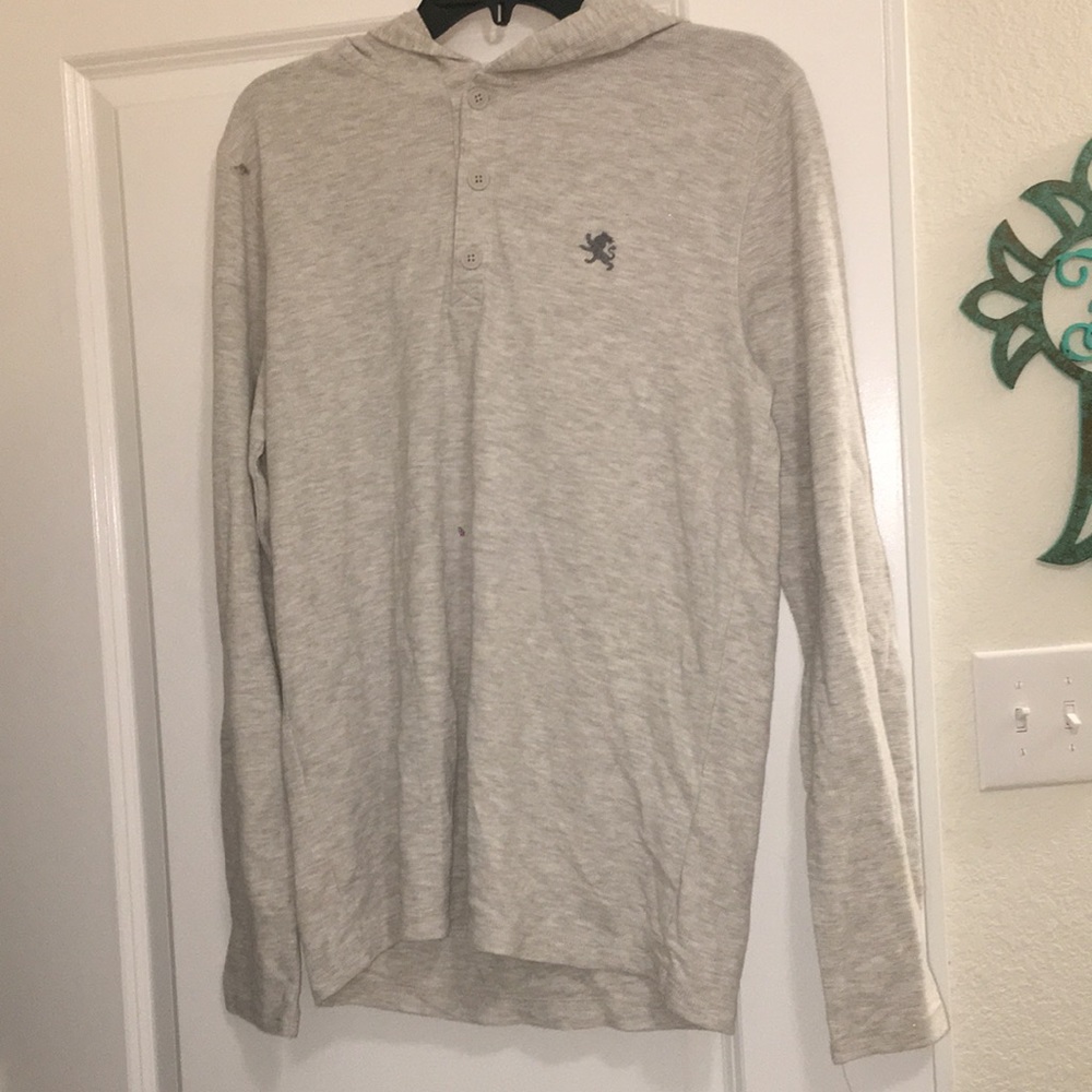 Hooded Waffle Button-Up